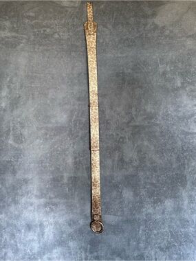 Chico's Cheetah Leopard Animal Print Metallic Leather Adjustable Belt medium